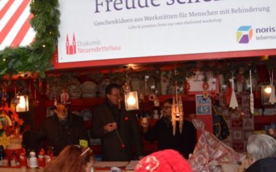 Als Botschafter für Menschen mit Behinderung am Christkindlesmarkt