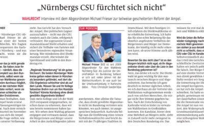 NN-Interview Wahlrecht: „Nürnbergs CSU fürchtet sich nicht“